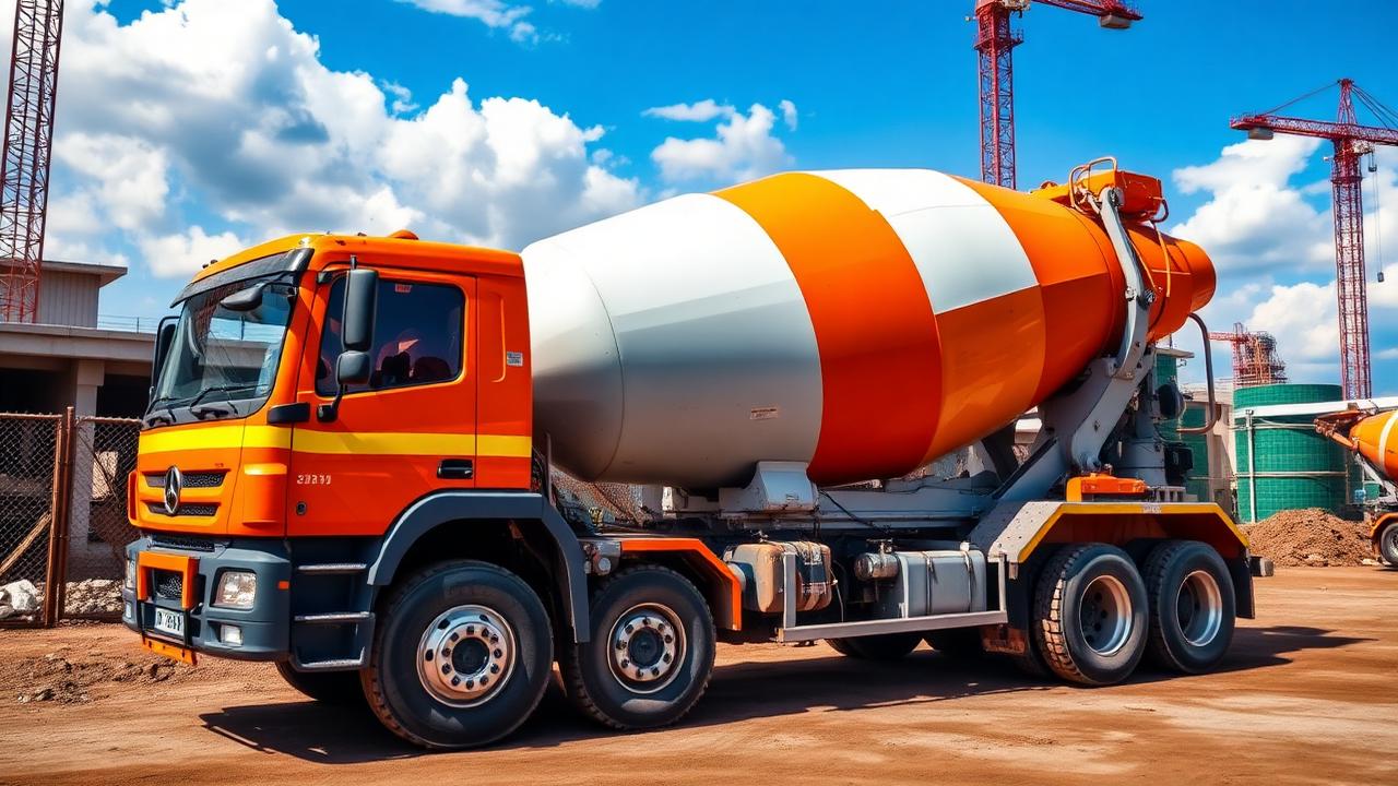 Truck mixer readymix PT Jaya Santrikon mengirim beton cor ke proyek di Padang Pariaman Sumatra Barat